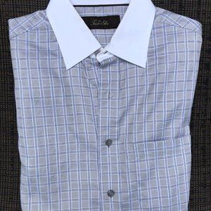 Tasso Elba Contrast Collar Men’s Dress Shirt (S)